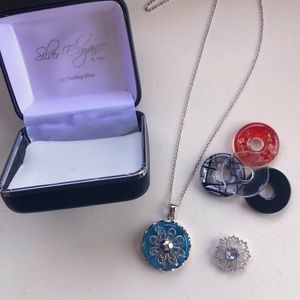 Silver Elegance Changeable pendant necklace